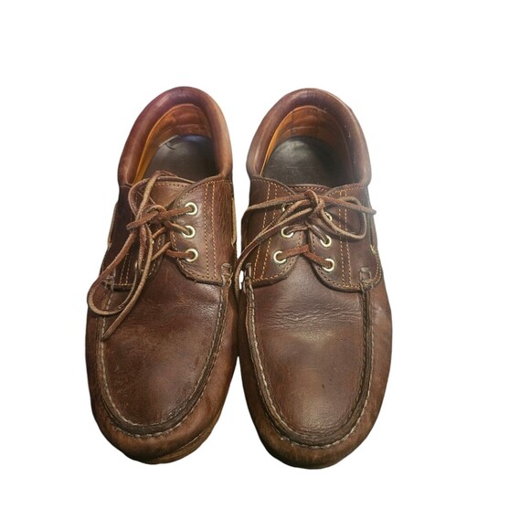 Timberland Brown Leather Heavy Duty Lug Sole Outdoor Casual Loafer Shoes Mens 15 main image 4